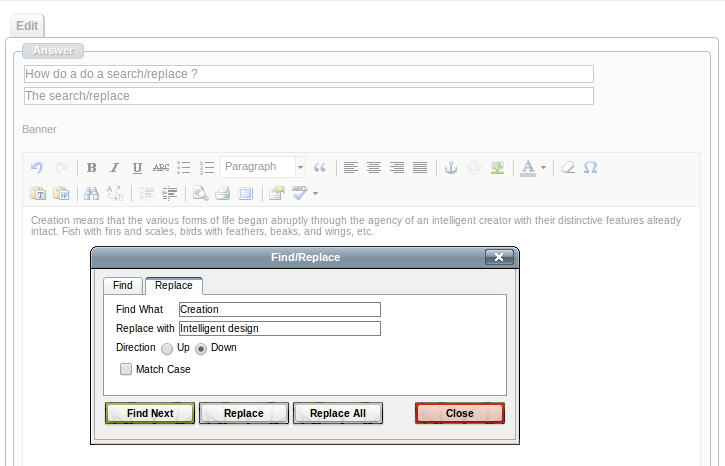 Search/Replace Search/Replace